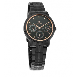 Workwear Watch Black Dial & Stainless Steel Strap 2589NM01