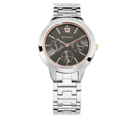 Workwear Watch with Rose Gold Dial & Stainless Steel Strap 2588KM02