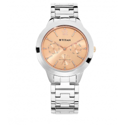 Workwear Watch with Black Dial & Stainless Steel Strap 2588KM03