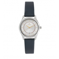 Workwear Watch with White Dial & Leather Strap NL2596SL01