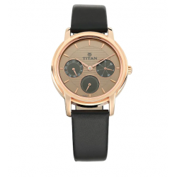 Workwear Watch with Brown Dial & Leather Strap NL2595WL01