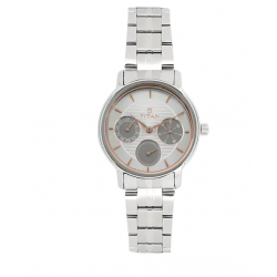 Workwear Watch with White Dial & Stainless Steel Strap 2589SM01
