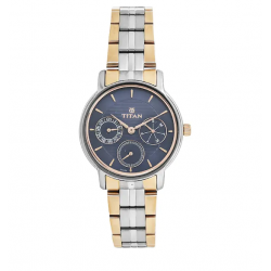 Workwear Watch with Blue Dial & Stainless Steel Strap NL2589KM02