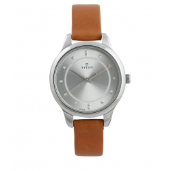 Workwear Watch with Silver Dial & Leather Strap NK2481SL06