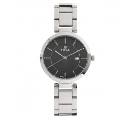 Workwear Watch with Black Dial & Stainless Steel Strap NL2480SM08