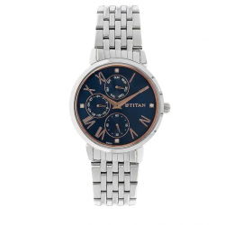 Workwear Watch with Blue Dial & Stainless Steel Strap NL2569SM01
