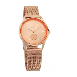Workwear Watch with Rosegold Dial & Metal Strap