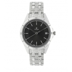 Anthracite Dial Silver Stainless Steel Strap Watch NK2556SM03