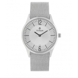 Silver Dial Silver Stainless Steel Strap Watch NK95035SM01