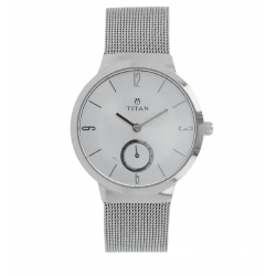 Silver Dial Silver Stainless Steel Strap Watch NK95033SM01W