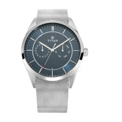 Workwear Blue Dial Metal Strap Watch