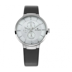 Workwear Silver Dial Leather Strap Watch