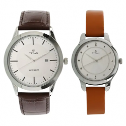Bandhan White Dial Leather Strap Watches 15842481SL01