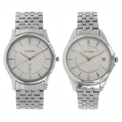 Bandhan Silver Dial Stainless Steel Strap Watches NK16362565SM01