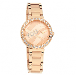 Self Expression in Rosegold Dial Stainless Steel Strap Watch