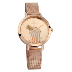 PoP - Rose Gold Dial Stainless Steel Strap Watch