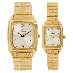 Champagne Dial Golden Metal Strap Watches NK15812488YM02