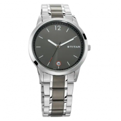 Workwear Watch with Anthracite Dial & Stainless Steel Strap