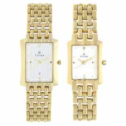 Silver Dial Golden Stainless Steel Strap Watches NK19272927YM01