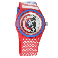Captain America Red Dial Analog Watch with Red Plastic Strap C4048PP30
