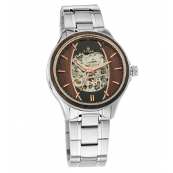 Maritime - Skeletal Automatic Watch crafted with Authentic Walnut Wood 1793KM03